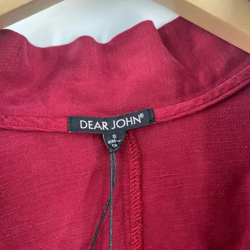 Dear John  Jacket Size Small Linen Blend NWT Cinch Pockets Open Lightweight