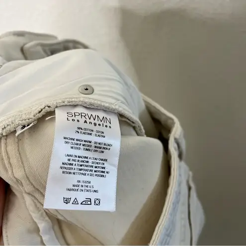 SPRWMN Ivory Crop Flare Denim Jeans Women’s Size 25 White