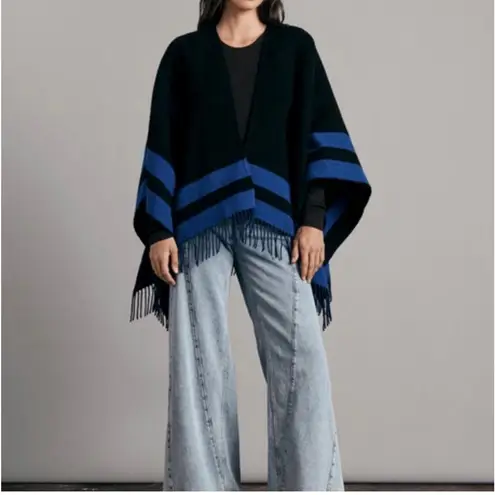 Rag and Bone  Wool-Blend Striped Jacquard Poncho - Image 3