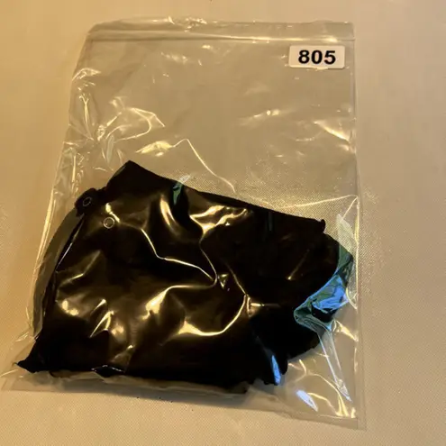 BP . Womens Top Black Size Large Pointelle‎ Rib Henley Lettuce Hem