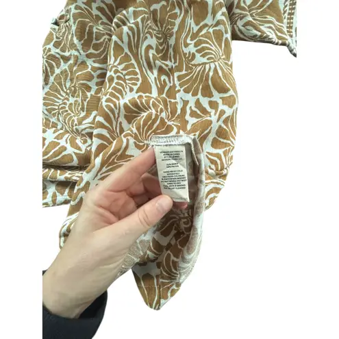 Soft Surroundings Oceo Gauze Nautical Shells Neutral Tunic Top Pants Set P XL