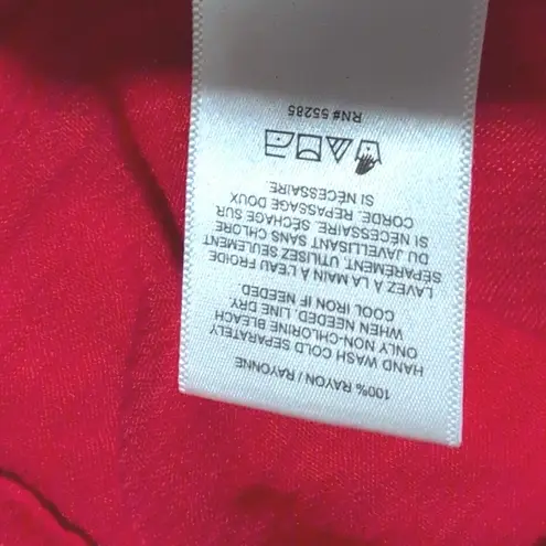 EXPRESS  Blouse XL Vibrant Deep Coral Red Off-Shoulder Ruffled Top Shirt Sexy