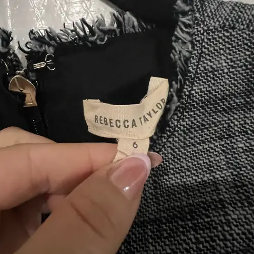 Rebecca Taylor  Gray Slub Suiting Dress Size 6 US $495 - Image 4