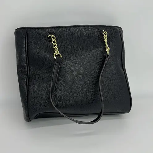 Anne Klein  black shoulder bag with gold hardware