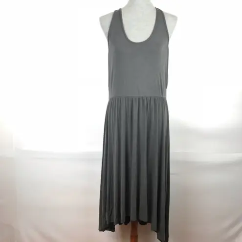 Hinge Grey Racerback Midi Dress Large