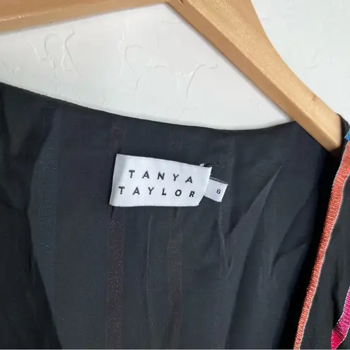 Tanya Taylor Metallic Striped Wrap Sheath Dress