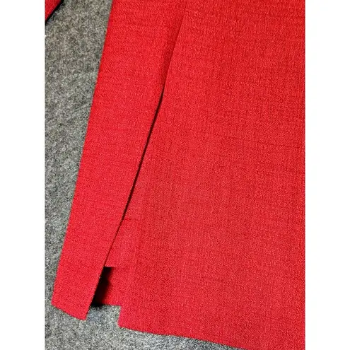 Leslie Fay Blazer Womens Size 12 Red Suit Jacket Button Shoulder Pad Vintage Y2K - Image 3