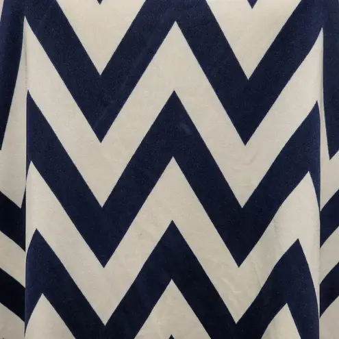 Tacera blue cream chevron jersey knit blouse size 1X