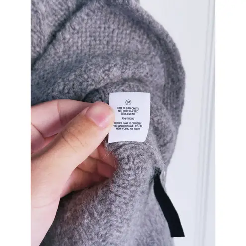 Derek Lam 10 Crosby Gray Chunky Knit Turtleneck Sweater Vest Alpaca Small Luxury