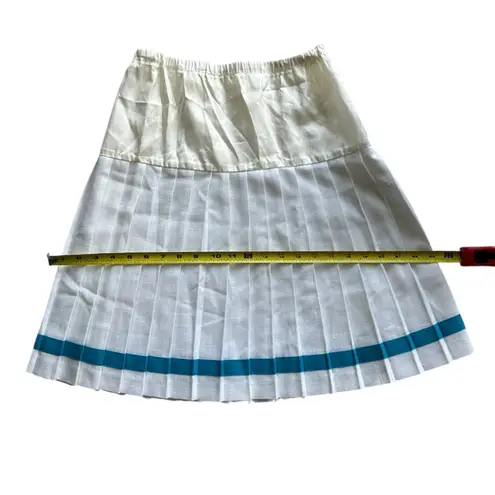 NWOT Vintage 90s White & Blue Pleated Cheer/Tennis Skirt Size 4P