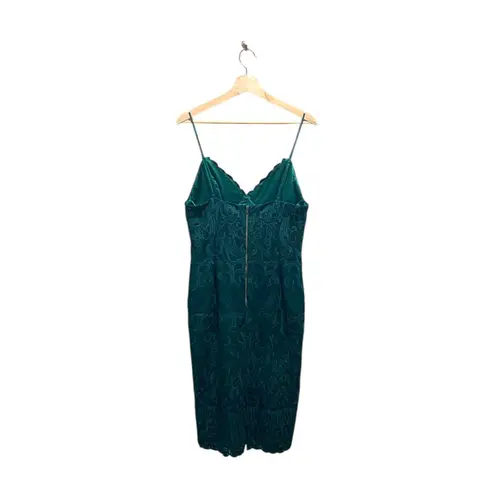 Bardot Gia Forest Green Lace Bodycon Dress Size 10/L Romantic Coquette Boho Cute