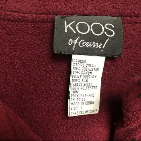 KOOS of course ! L Asian inspired reversible coat with 100% silk overlay Size L