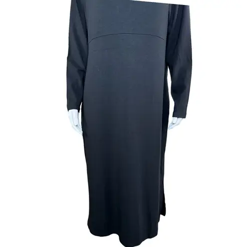 Women with Control Finespun Jersey Tummy Control Midi Dress Black Petite Small