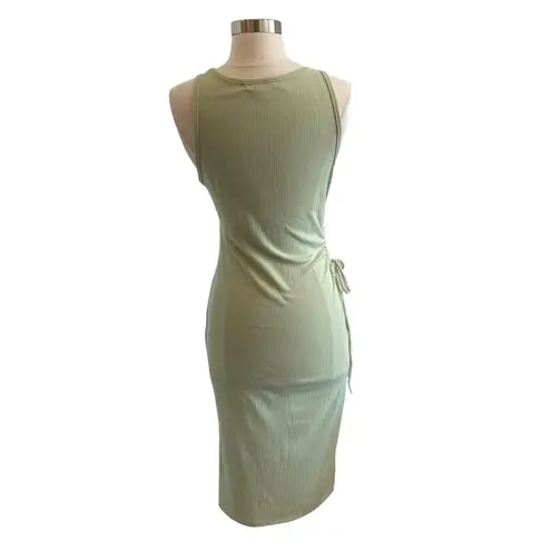 Planet Gold Sleeveless Knit Midi Dress With Cut Out Tie Side By