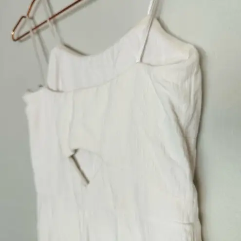 Greylin White Sweetheart Neckline Cropped Keyhole Cutout Midi Dress Size XS