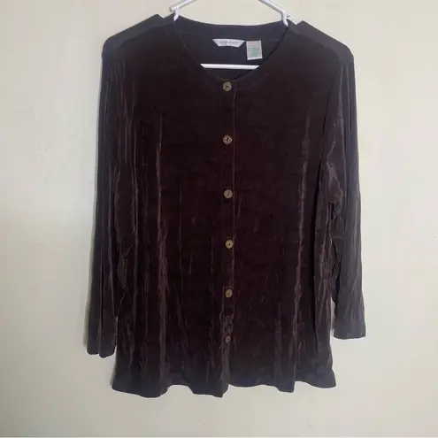 Laura Ashley Brown Acetate Nylon Lounge Travel Set Size Small bottoms, Large