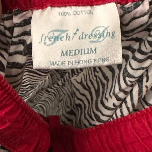 Vintage Zebra Print Color Block Cotton Lounge Pants Sz M White Size M