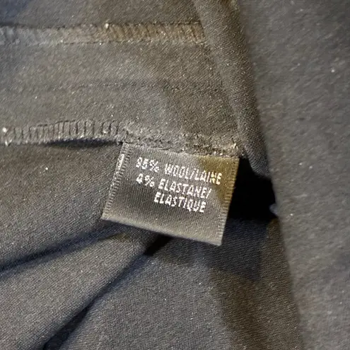 Lafayette 148 New York Black Wool Blend Boot Trouser Pants - Women's Size 2