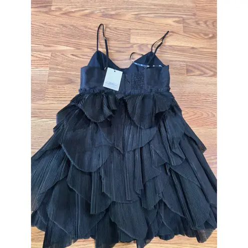 AJE. black ELSIE PLEAT MINI COCKTAIL PARTY DRESS size 8