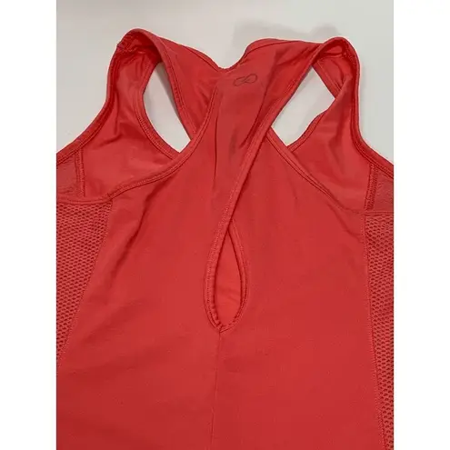 Calia Women's Mesh Criss Cross Back Workout Yoga Active Tank Top Orange Small