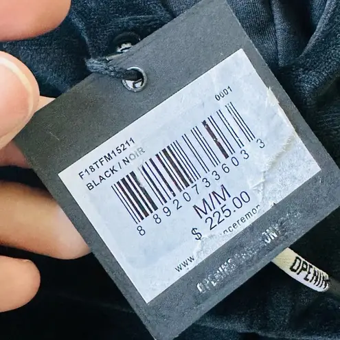 Opening Ceremony Black Velour Hoodie Dress - Size M - NWT