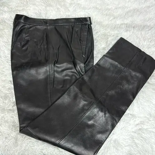 Jacqueline Ferrar Vintage Black leather Pants by Sz8