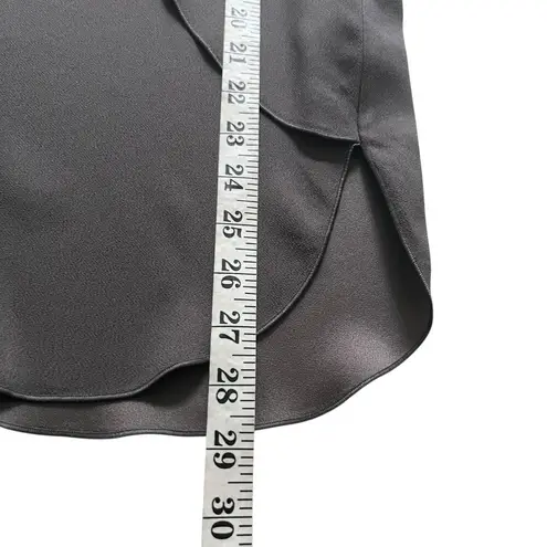 Piazza Sempione Gray Layered Crepe Long Sleeve Collared Split Neck Blouse IT 42