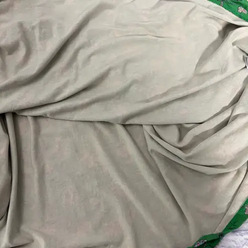 J.Jill WEAREVER XL Split Neck Green Paisley Popover Casual Tunic Blouse Tunic