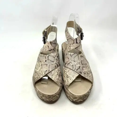 Amuse Society x Matisse Runaway Platform Sandals Snake Print Brown Tan Size US 6