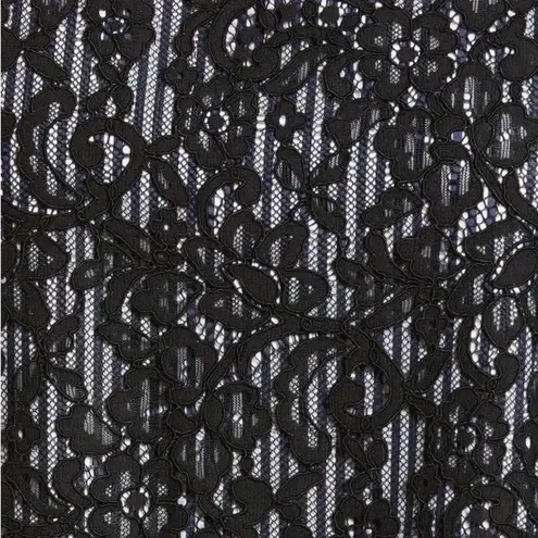 Vineyard Vines  Cotton Solstice Stripe Black Lace Blouse Women’s Size S Small