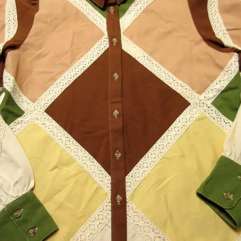 Sézane NWT Sezane Claudio Shirt in Multi Pastel Colorblock Button Down Top 36 / US 4