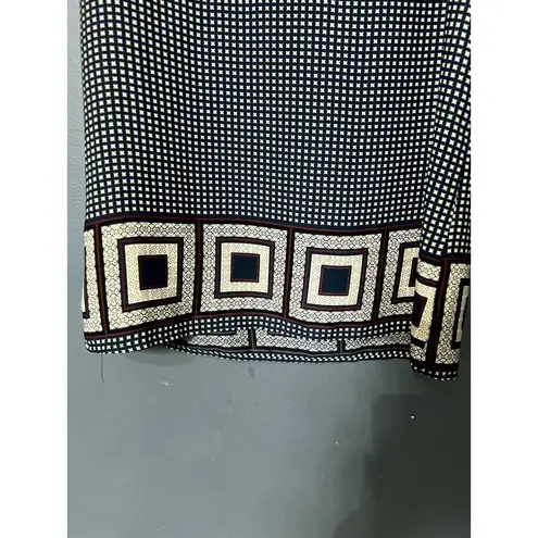 Pleione Shift Dress Size Medium Lagenlook Corp core Key hole back Block Pattern