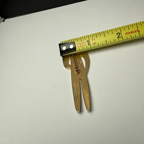 Laurel Burch Shaman Brooch Pin Gold Tone Black Red Enamel Tribal