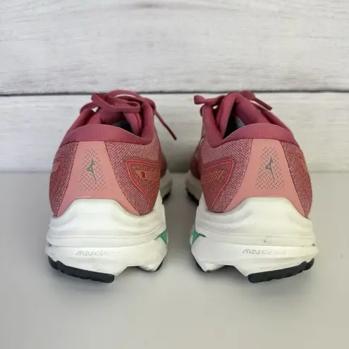 Mizuno Wave Inspire 18 Pink Rosette Snow White Running Shoes Women's Size 7.5 US