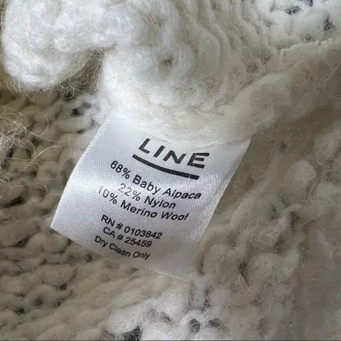 Line The Label White Baby Alpaca & Wool Blend V Neck Cropped Sweater Size XS