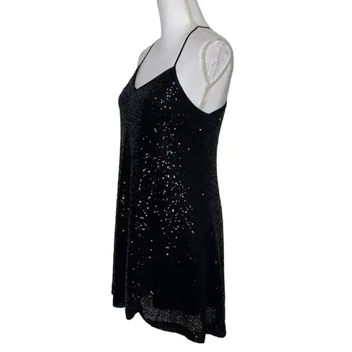 Marchesa Dress Pearl by Georgina Chapman Sequin Black Mini Dress, Size 2