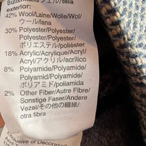 Madewell NWT‎  Fringed Herringbone Robe Coat in Grey Size Small - Image 6