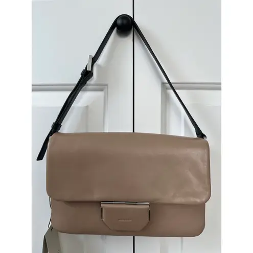 ALLSAINTS Ondine Leather Shoulder Bag Mink Brown NWT