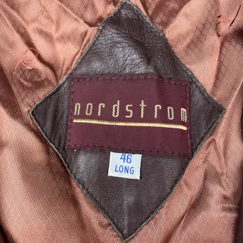 Nordstrom Vintage  Brown Leather Blazer Coat