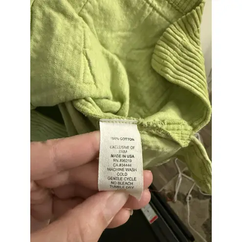 Vtg Willow Corduroy Jacket Womens Small Lime Green Horn Toggle Cotton Made USA Green