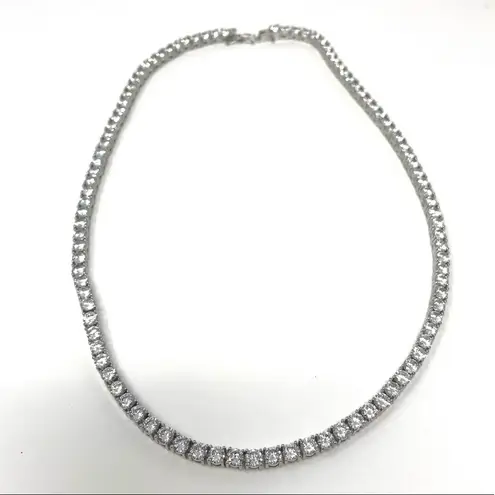 BLING giant CZ tennis necklace statement piece!