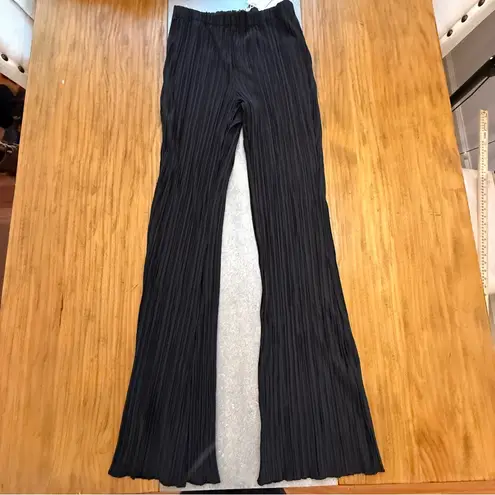 ANINE BING Black Billie Plissé Pleated Trousers Women’s Size Small NWT