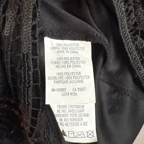 Marina Black Sequin Dress Party Mobwife Cocktail Elegant Luxury size M Size M