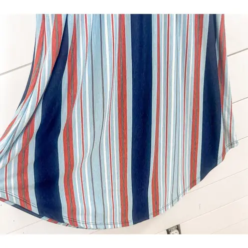 New Eloges Women's Sleeveless Striped Knit Pullover Tank Dress Multicolor Small Blue