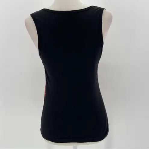 Bisou Bisou Black and Red Sequin Tank Top M