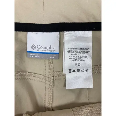 Columbia  Sportswear Co Hiking Pant Womens 14 Short Beige Outdoor Active Camping