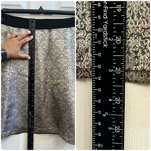 Narciso Rodriguez Gold Brocade Jacquard A Line Skirt Size 14 Festive Party