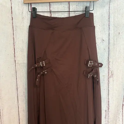 Halara NWT High Waisted Decorative Buckle Split 2-in-1 Maxi Casual Skirt