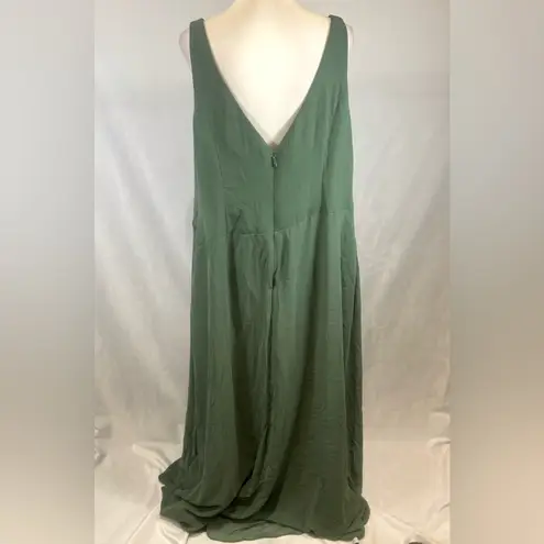 Azazie Kori Eucalyptus green a-line pleated chiffon dress size A20