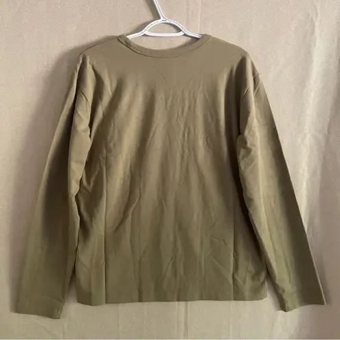 SKIMS NWT Lounge Jersey Long Sleeve Top Khaki Sz S Cozy Lux Loungewear